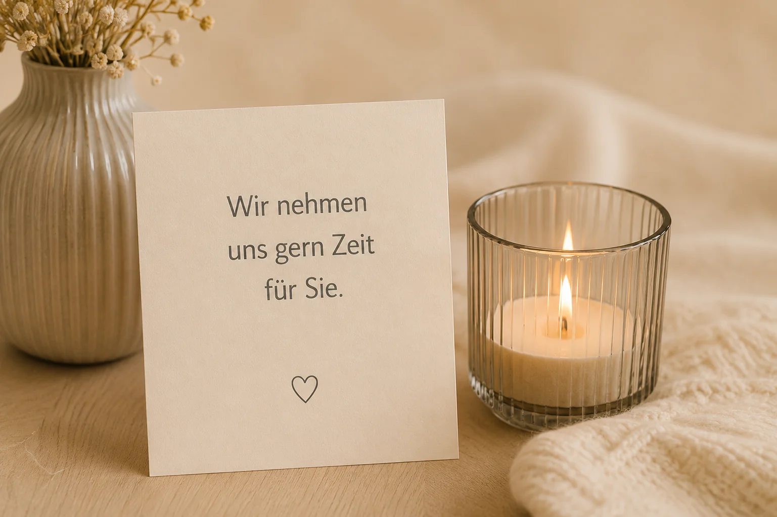 Ruhiges, einladendes Ambiente — ein Ort, an dem Anspannung Platz hat, sich zu lösen